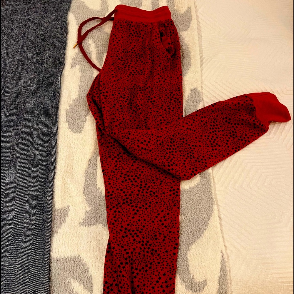 Sundry joggers, size: 1, red with black stars